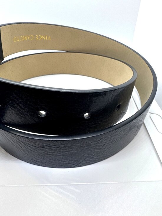 Vince Camuto Leather Belt 42 Rhinestone Buckle Western Cowgirl Nashville Style